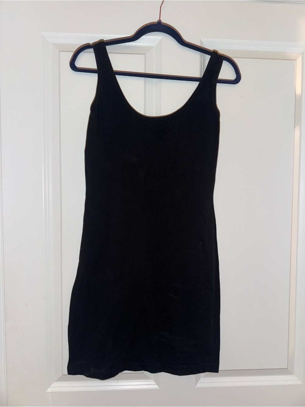 Moda International Black Scoop Neck Mini Tank Dress